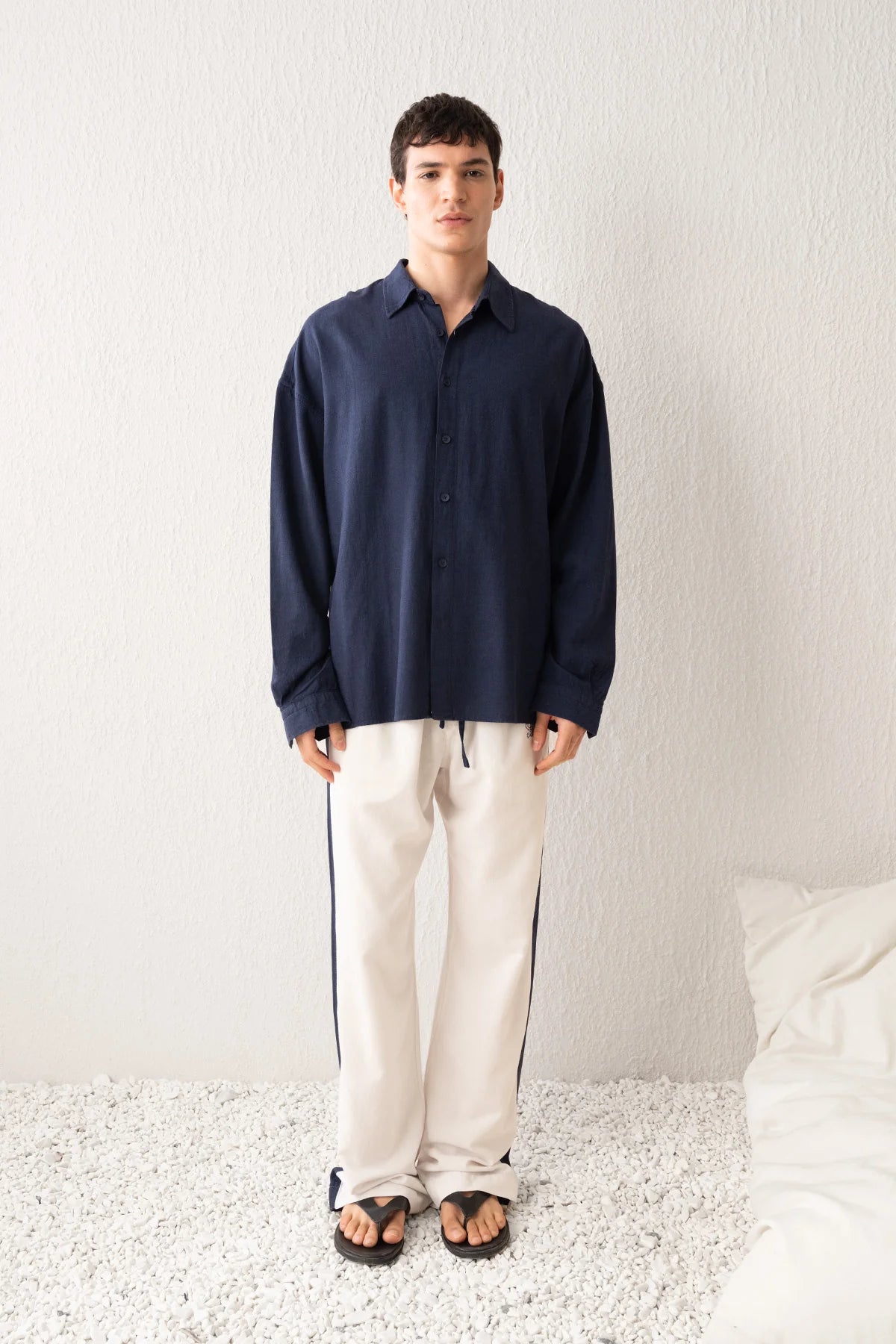 100% Cotton Flowy Linen Shirt