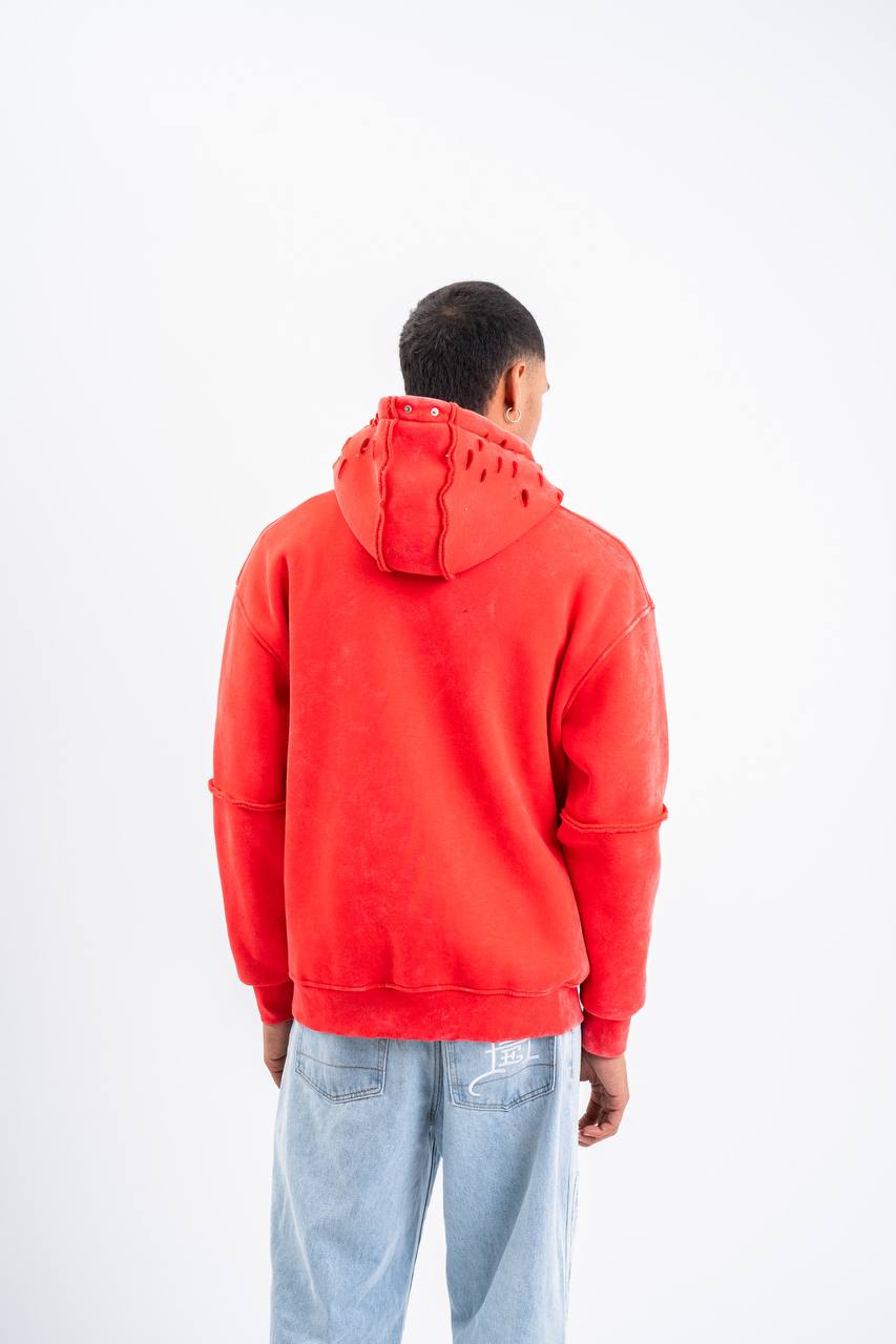 Ripped Hooded Sweatshirt PLZ-PKM-122
