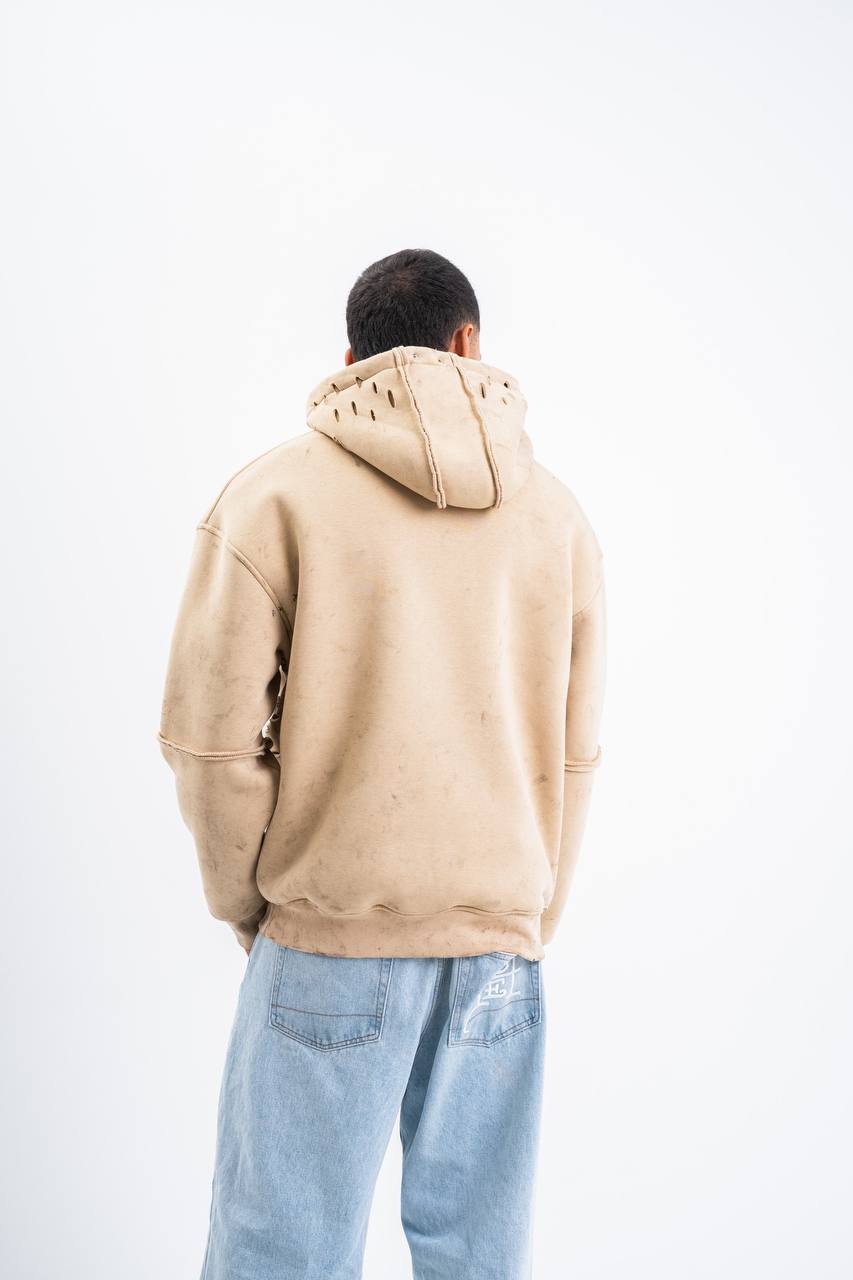 Ripped Hooded Sweatshirt PLZ-PKM-122