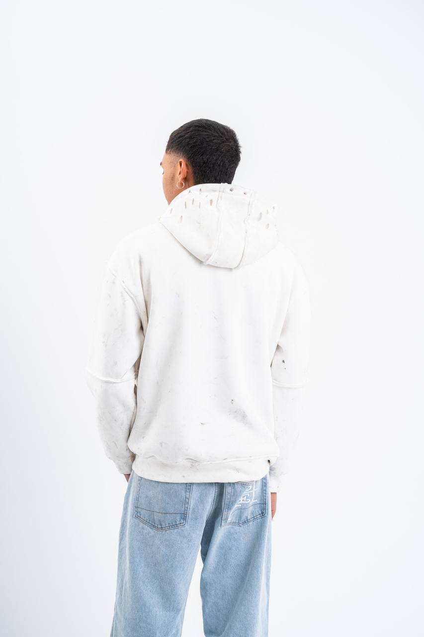 Ripped Hooded Sweatshirt PLZ-PKM-122
