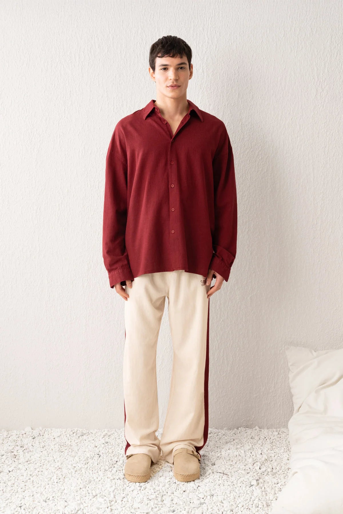 100% Cotton Flowy Linen Shirt
