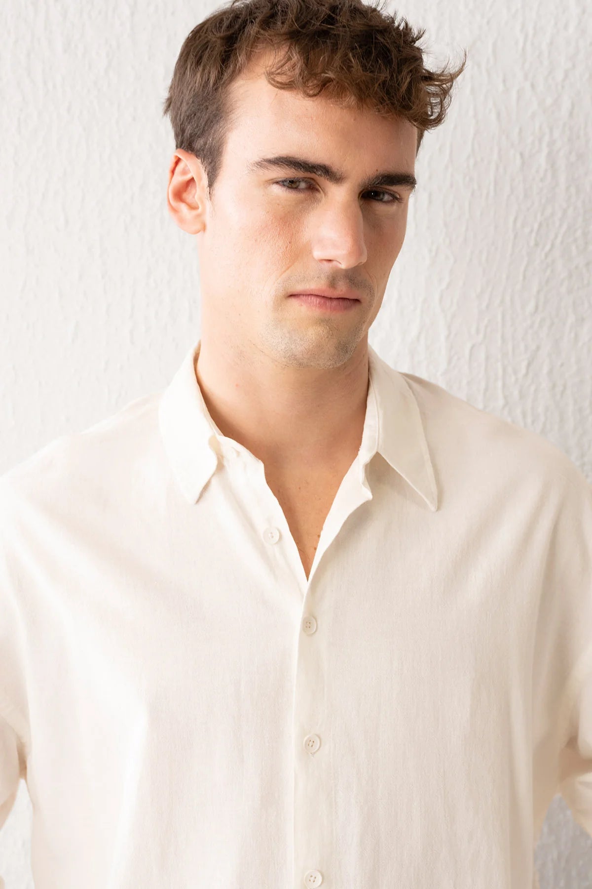 100% Cotton Flowy Linen Shirt