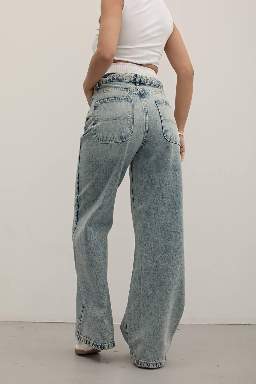 Belt Detailed Baggy Jeans