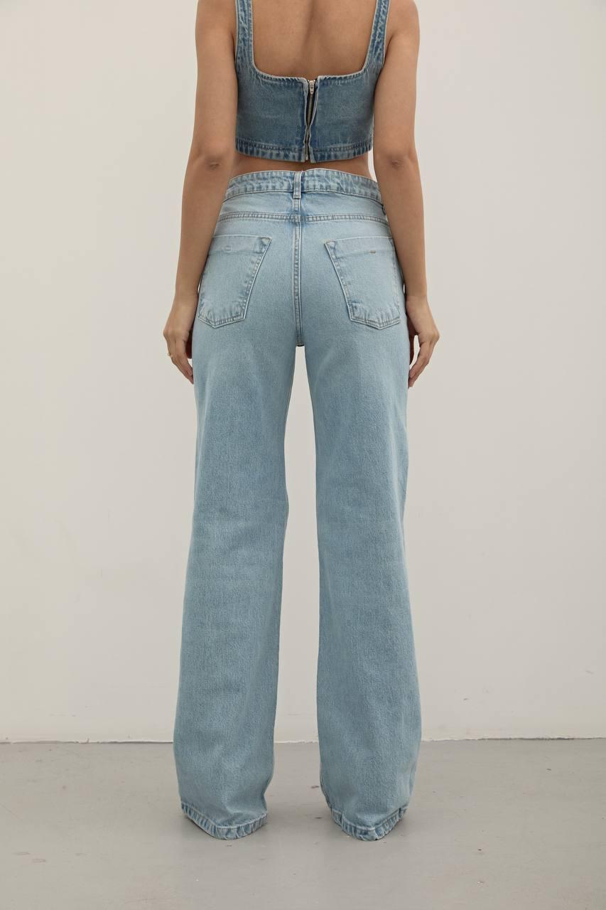 Wide Leg Blue Jean