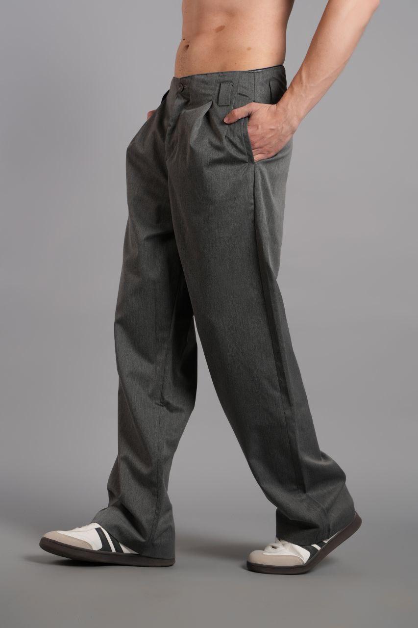 Stylish Loose Cut Pleated Fabric Trousers YP-080425