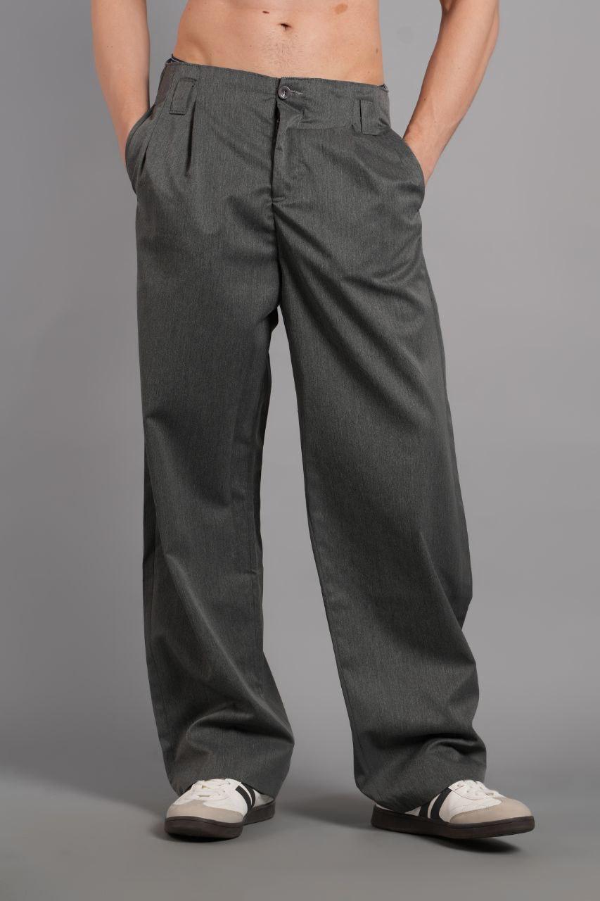 Stylish Loose Cut Pleated Fabric Trousers YP-080425