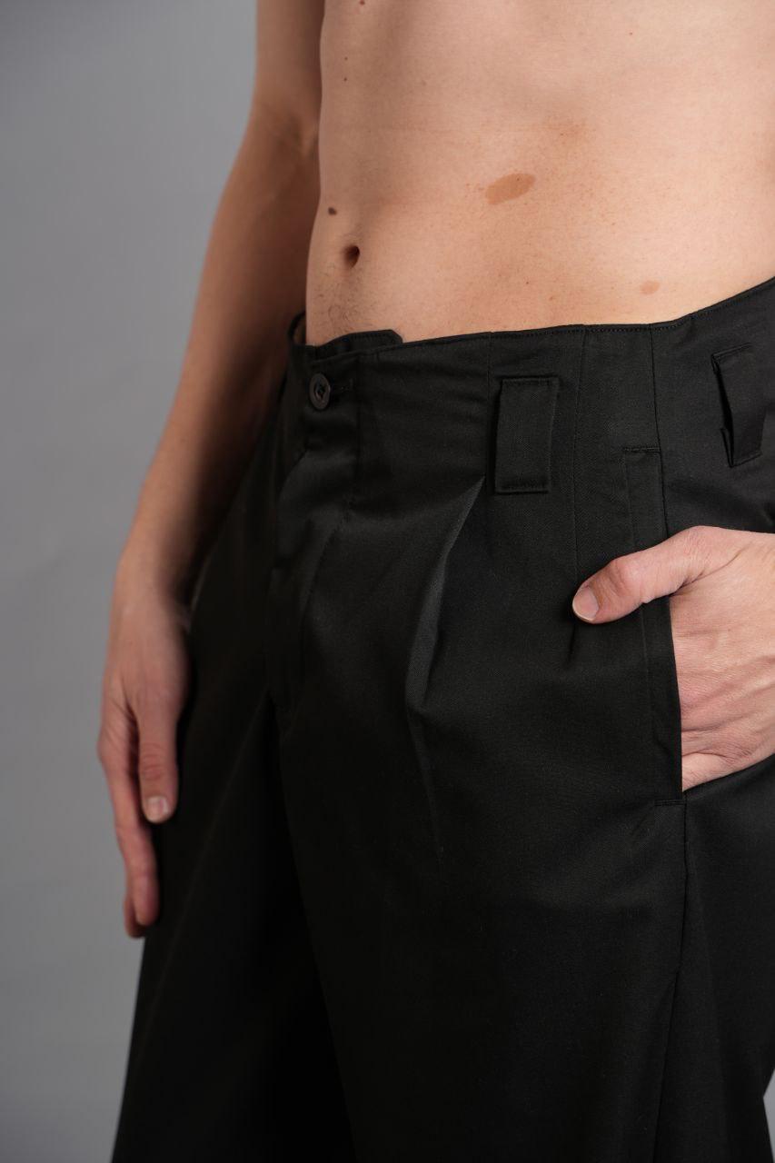 Stylish Loose Cut Pleated Fabric Trousers YP-080425