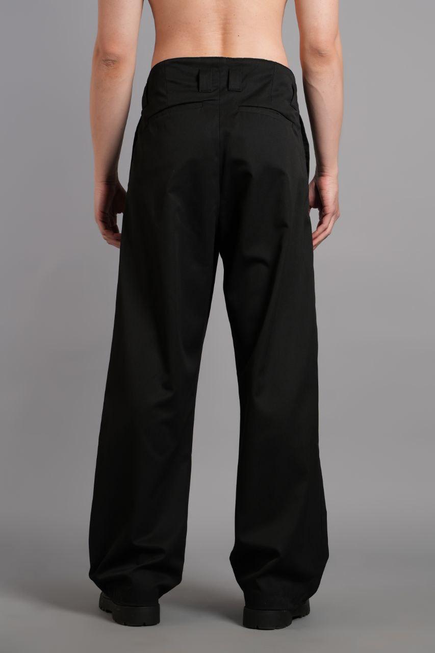 Stylish Loose Cut Pleated Fabric Trousers YP-080425