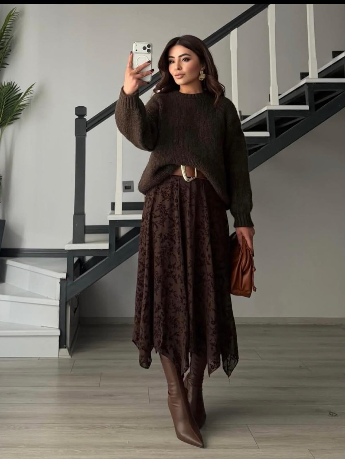 Pileli Astarlı Tül Etek