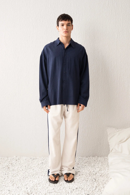 100% Cotton Flowy Linen Shirt
