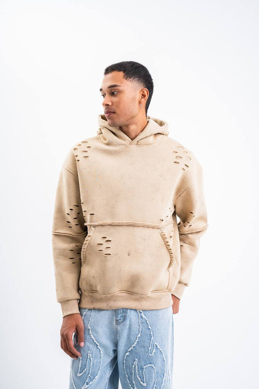 Ripped Hooded Sweatshirt PLZ-PKM-122