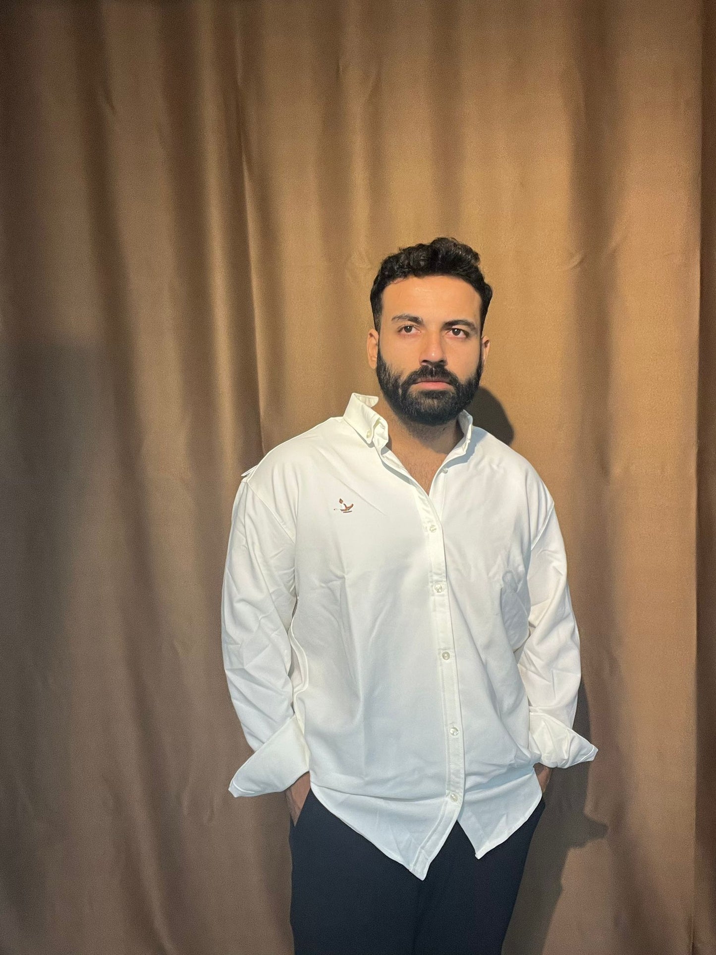 Logolu Erkek Lacivert Gömlek