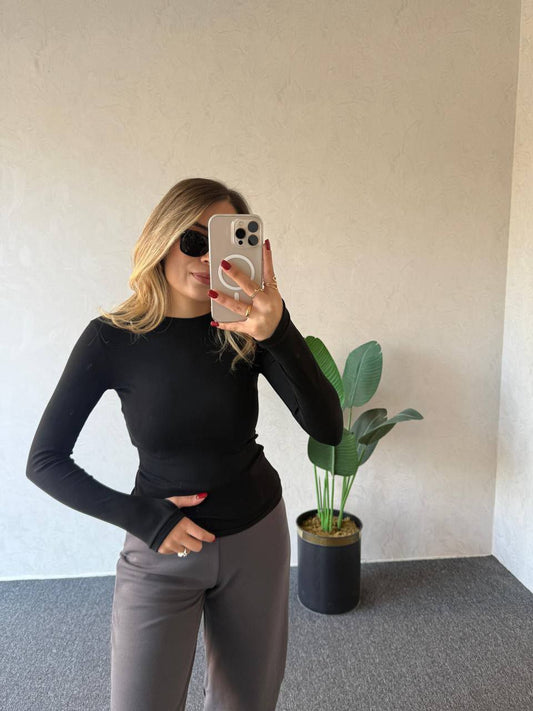 Parmak Geçmeli Body Siyah AFW-111025