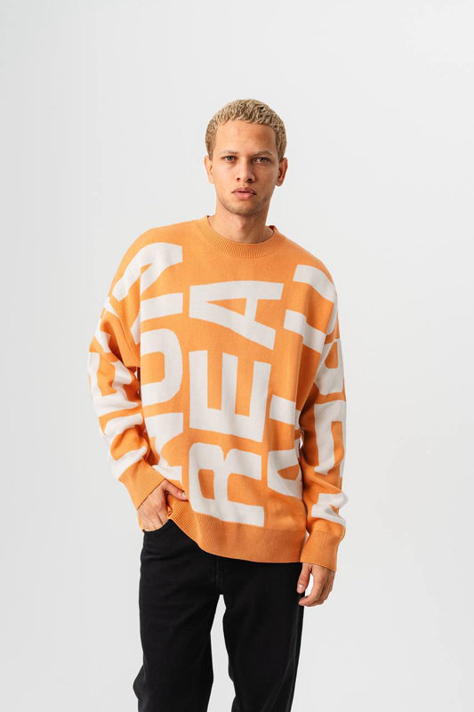 Oversize Baskılı Erkek Kazak JJ-181125