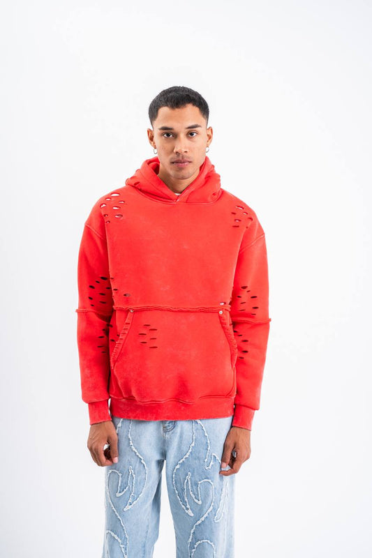 Ripped Hooded Sweatshirt PLZ-PKM-122