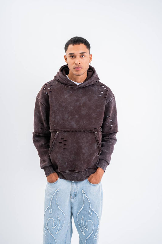 Ripped Hooded Sweatshirt PLZ-PKM-122