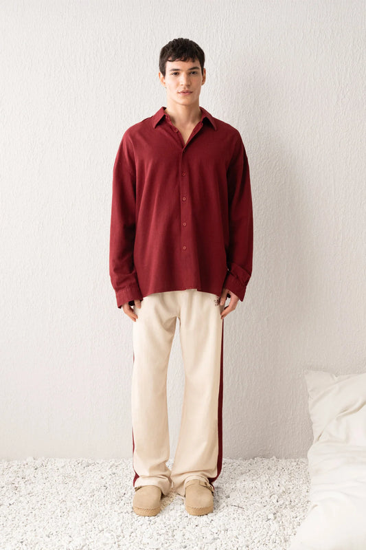 100% Cotton Flowy Linen Shirt
