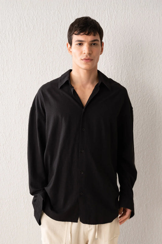 100% Cotton Flowy Linen Shirt