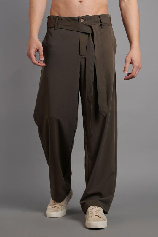 Baggy Waist Belted Trousers YP-PAN25007