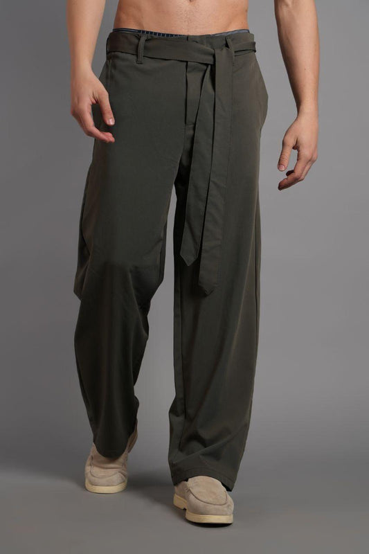 Baggy Waist Belted Trousers YP-PAN25007