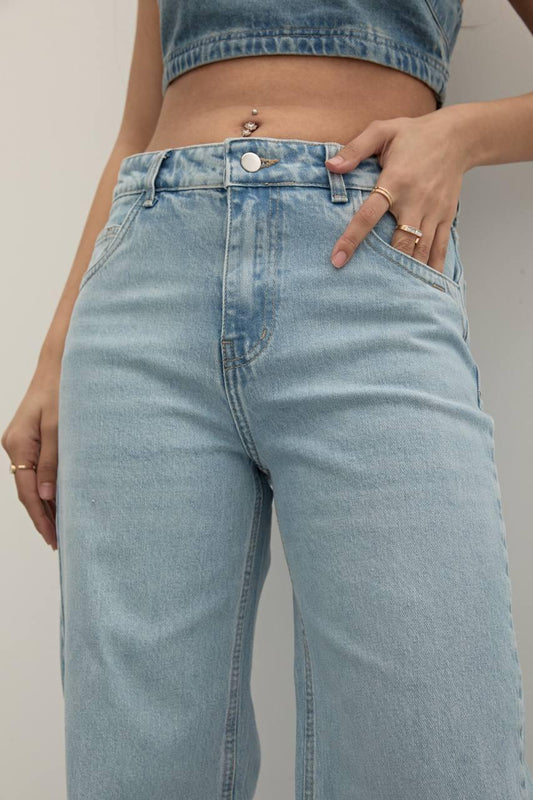 Wide Leg Blue Jean